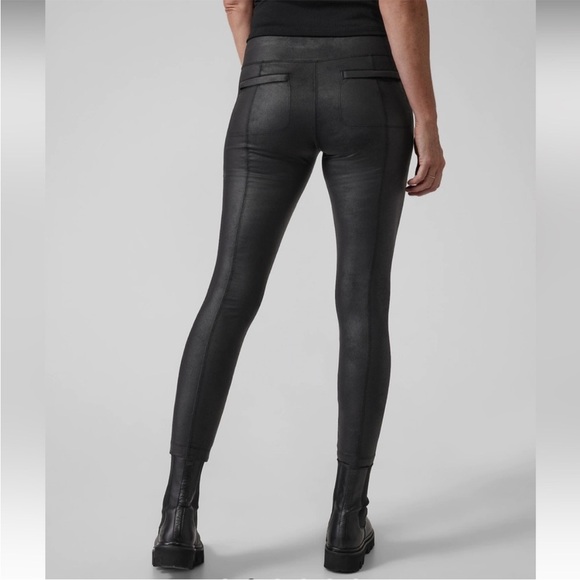 Athleta Black Delancey Gleam Leggings Stretchy Fit- Small - Picture 2 of 8